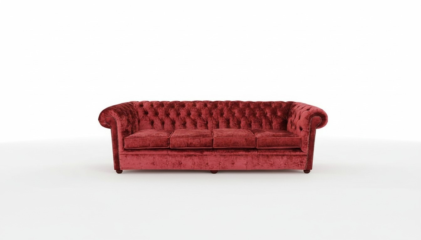 Chesterfield Couch Polster Sofas Klassischer Textil Schaffhau 4 Sitzer - 217