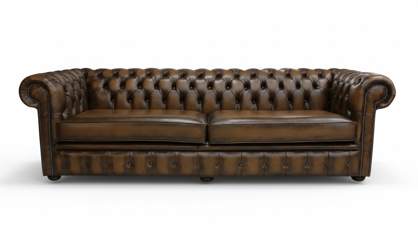 Chesterfield Couch Polster Sofas Klassischer Leder Schaffhau 4 Sitzer - #207