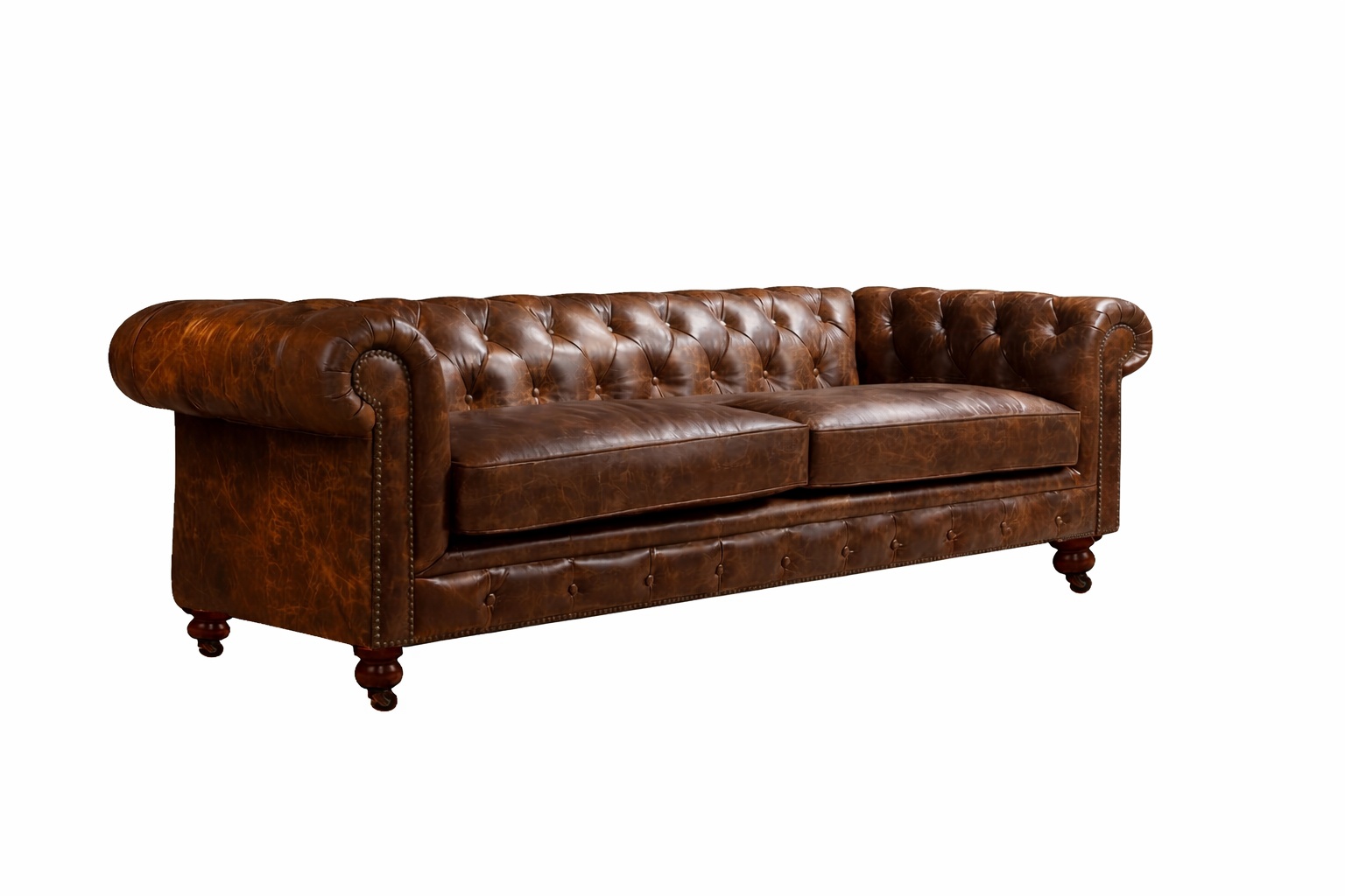 Chesterfield Couch Polster Sofas Klassischer Leder Schaffhau 4 Sitzer - 131