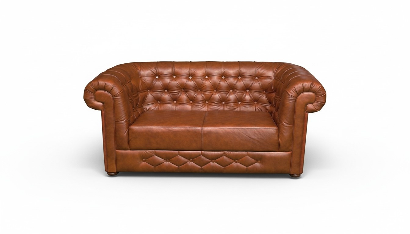 Chesterfield Couch Sofa Garnitur 3 Sitzer Polster Leder Sofas Couchen Neu BANTRY