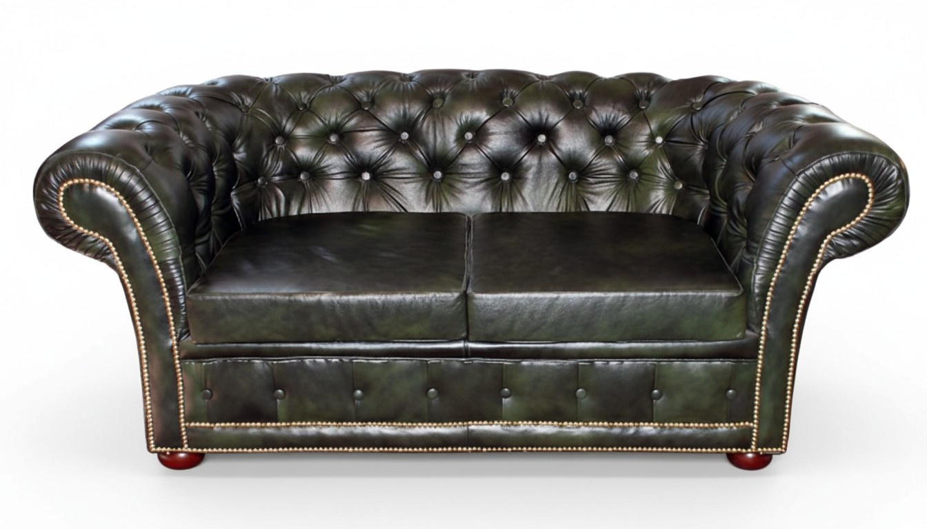 Chesterfield Couch Sofa Garnitur 3 Sitzer Polster Leder Sofas Neu LEICESTERII