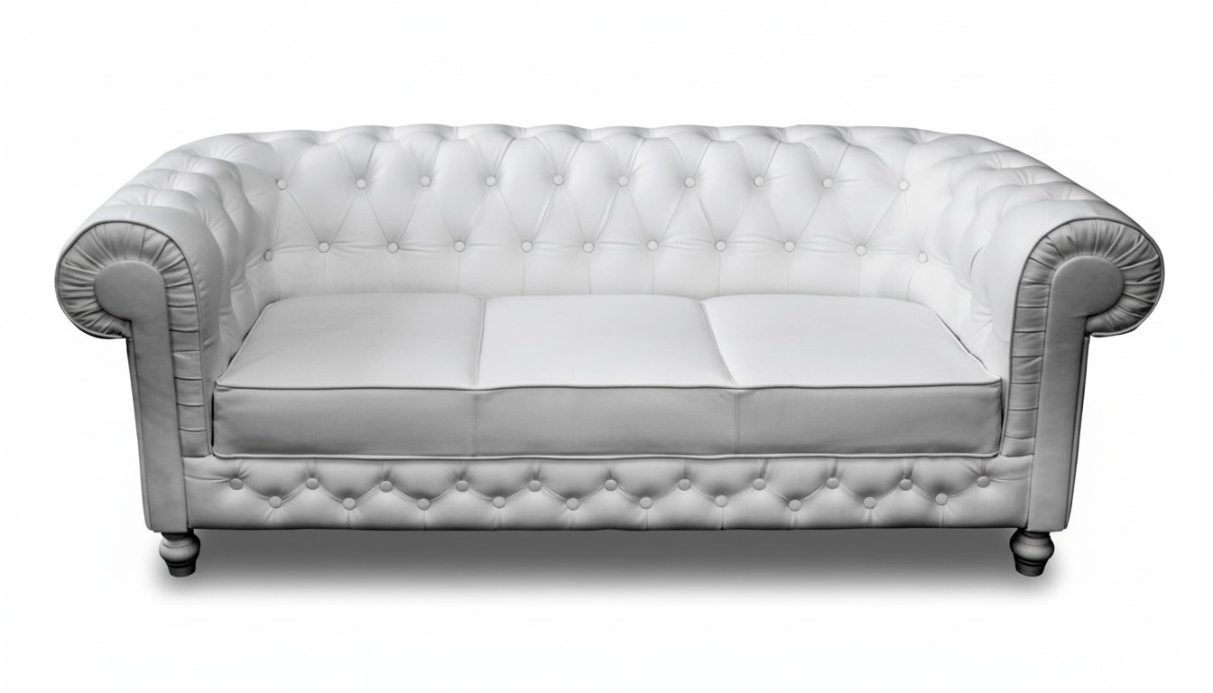 Chesterfield Couch Sofa Garnitur 3 Sitzer Polster Leder Sofas Couchen WHITTBY