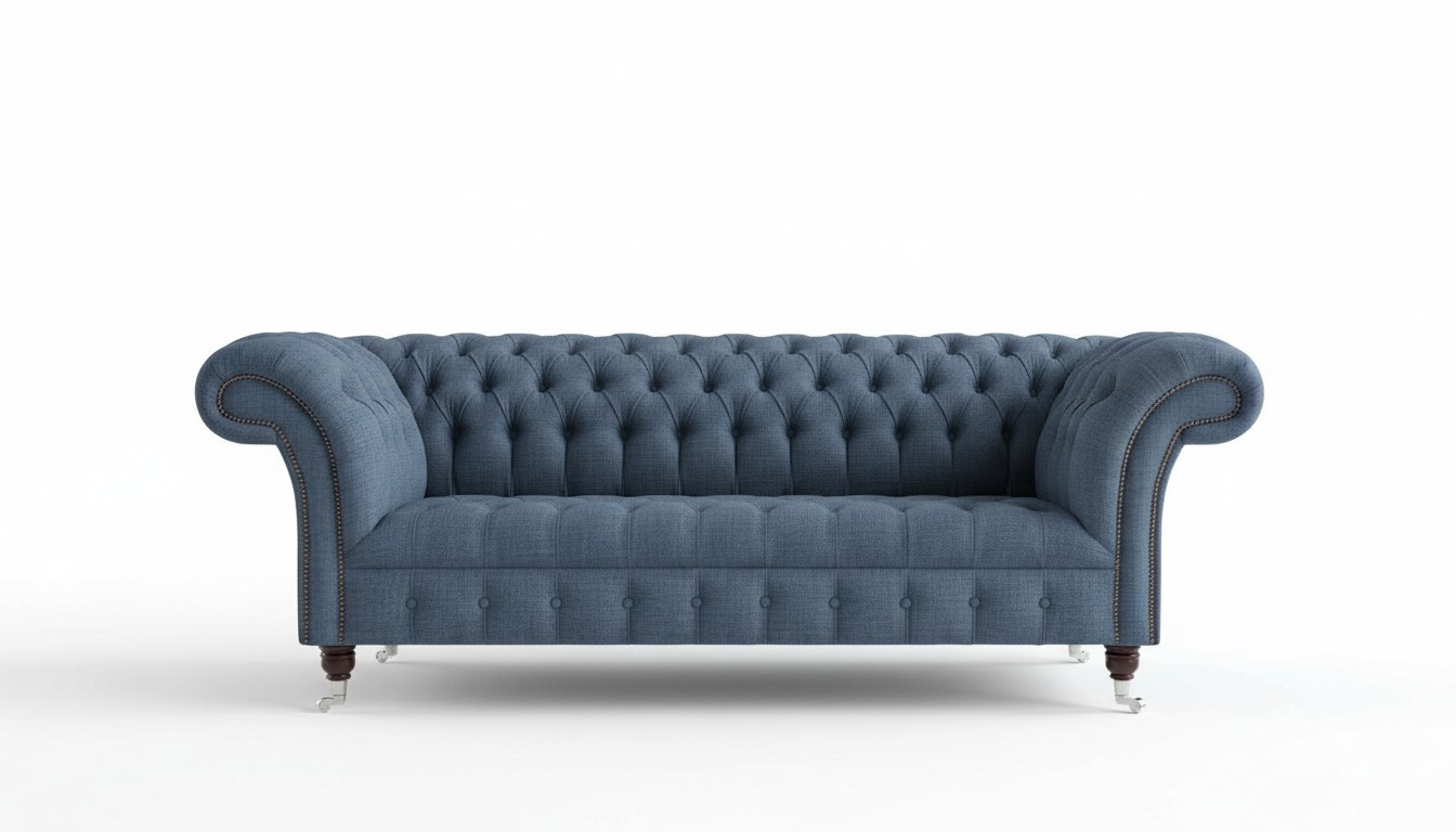 Chesterfield Couch Textil 3 Sitzer XXL Big Sofa Couchen Big Neu Polster
