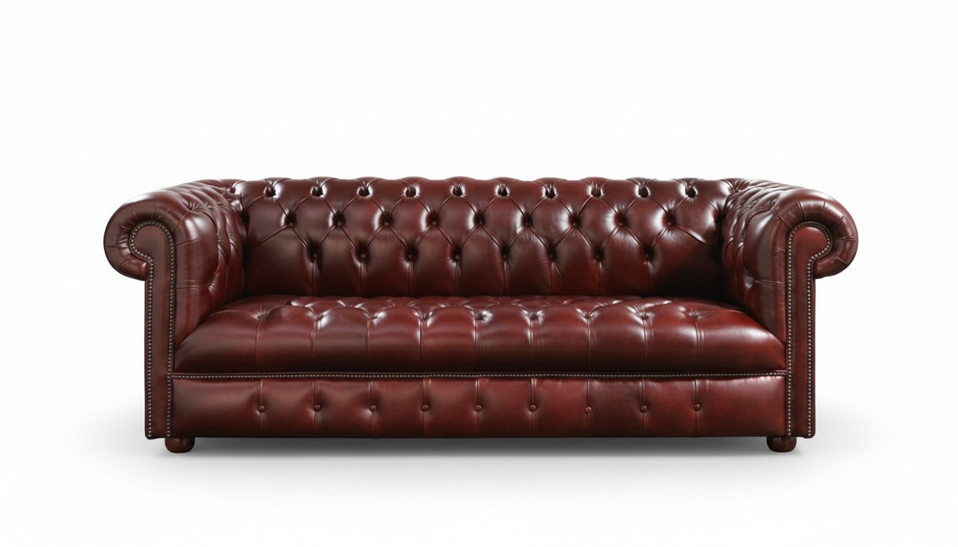 Chesterfield Design Luxus Polster Sofa Couch Sitz Garnitur Leder Textil Neu #260