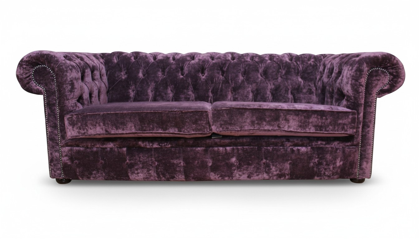 Chesterfield Design Luxus Polster Sofa Couch Sitz Garnitur Leder Textil Neu #245