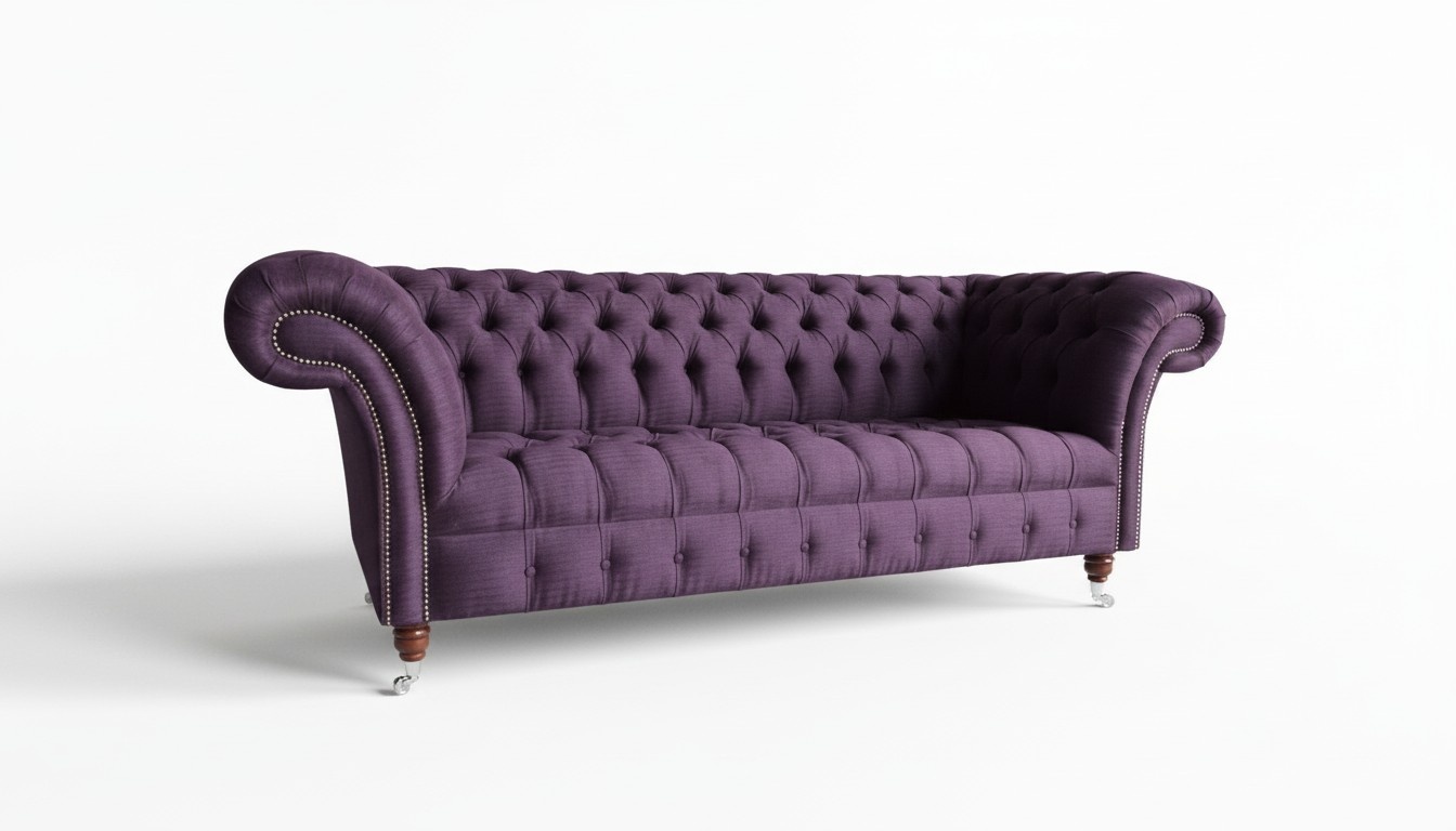 Chesterfield Design Luxus Polster Sofa Couch Sitz Garnitur Leder Textil Neu #178