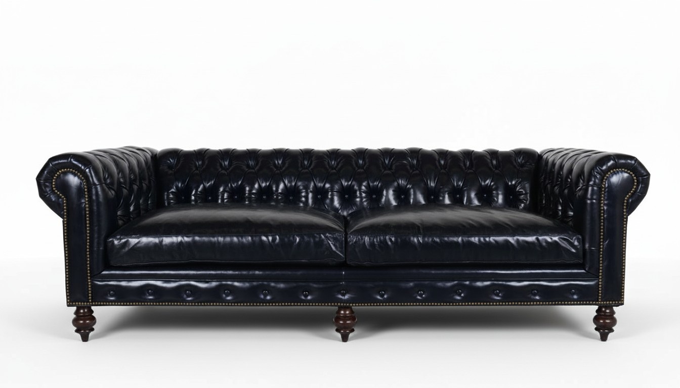 Chesterfield Design Luxus Polster Sofa Couch Sitz Garnitur Leder XXL Big #2257
