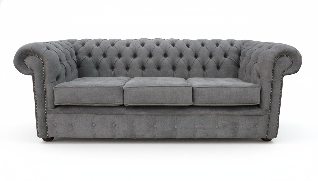 Chesterfield Design Luxus Polster Sofa Couch Sitz Garnitur Leder Textil Neu #252