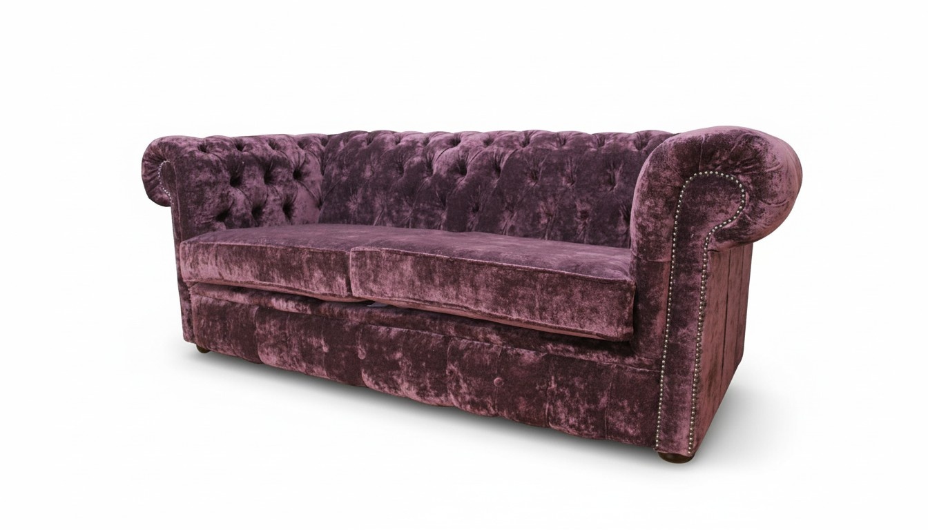 Chesterfield Design Luxus Polster Sofa Couch Sitz Garnitur Leder Textil Neu #248