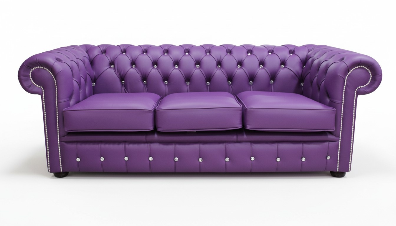 Chesterfield Design Luxus Polster Sofa Couch Sitz Garnitur Leder Textil Neu #242