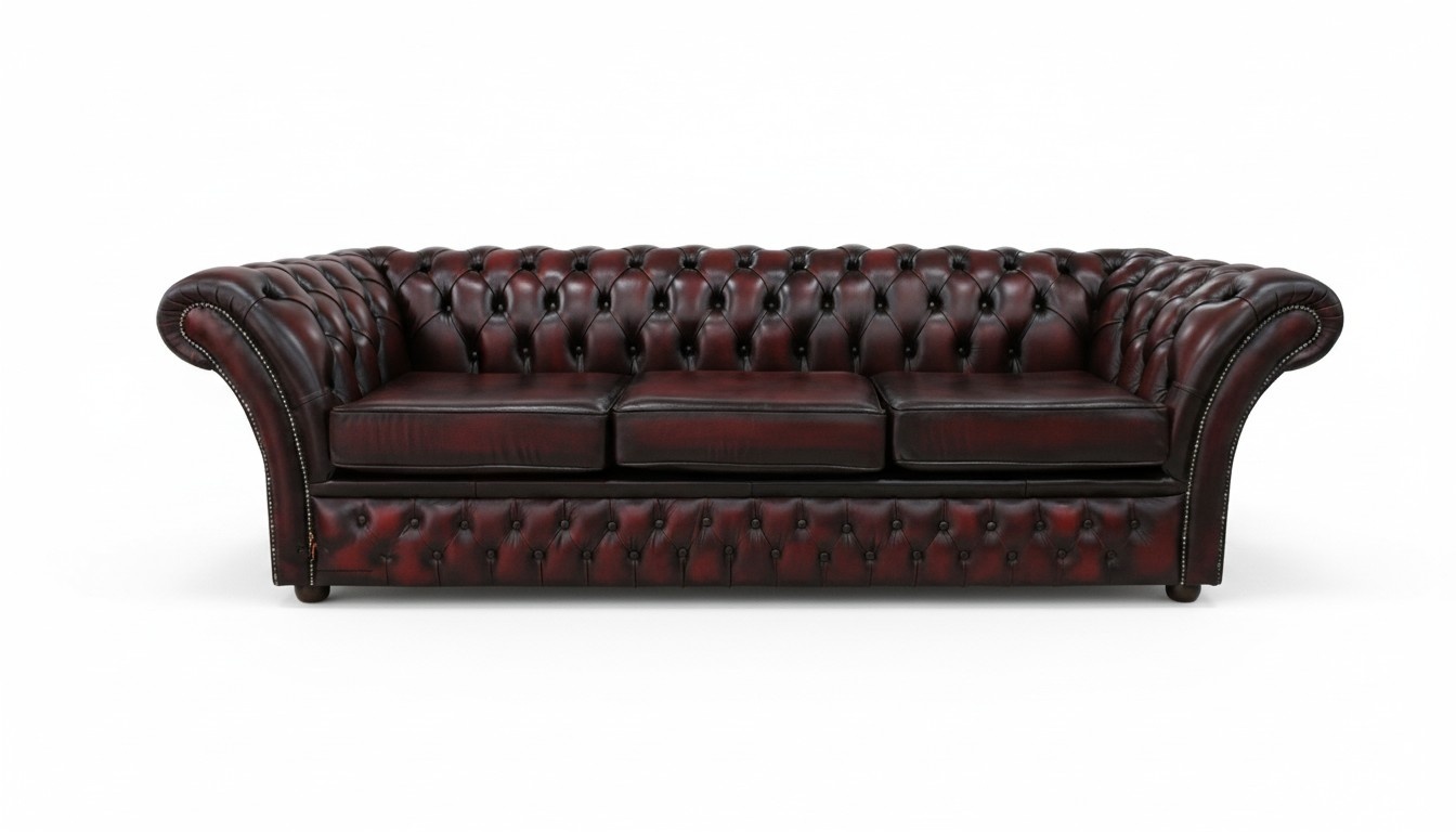 Chesterfield Design Luxus Polster Sofa Couch Sitz Garnitur Leder Textil Neu #234