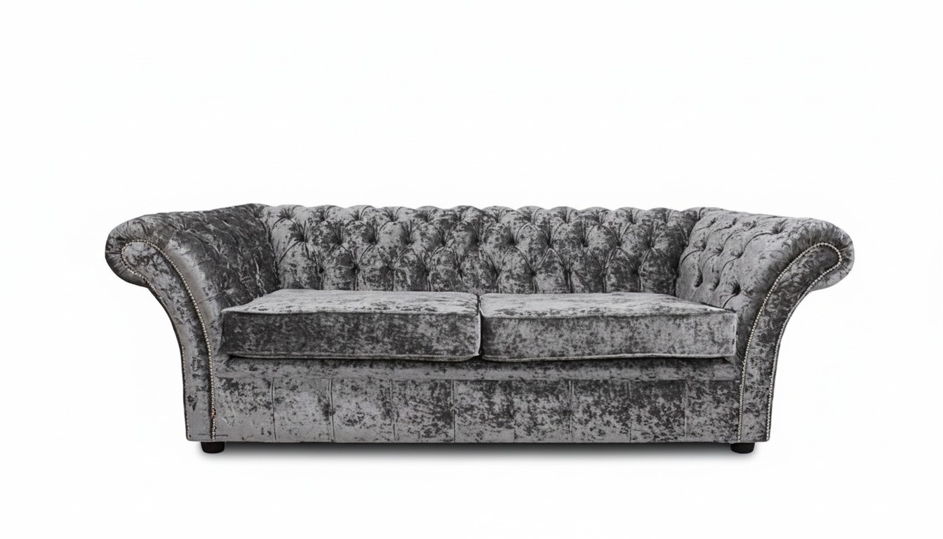 Chesterfield Design Luxus Polster Sofa Couch Sitz Garnitur Leder Textil Neu #233