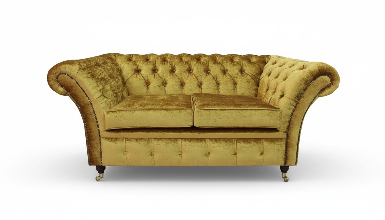 Chesterfield Design Luxus Polster Sofa Couch Sitz Garnitur Leder Textil Neu #232