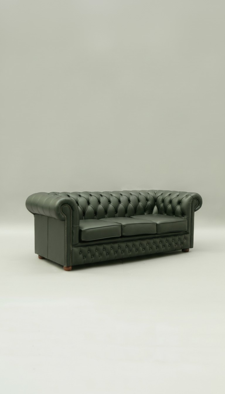 Chesterfield Design Luxus Polster Sofa Couch Sitz Garnitur Leder Textil Neu #221