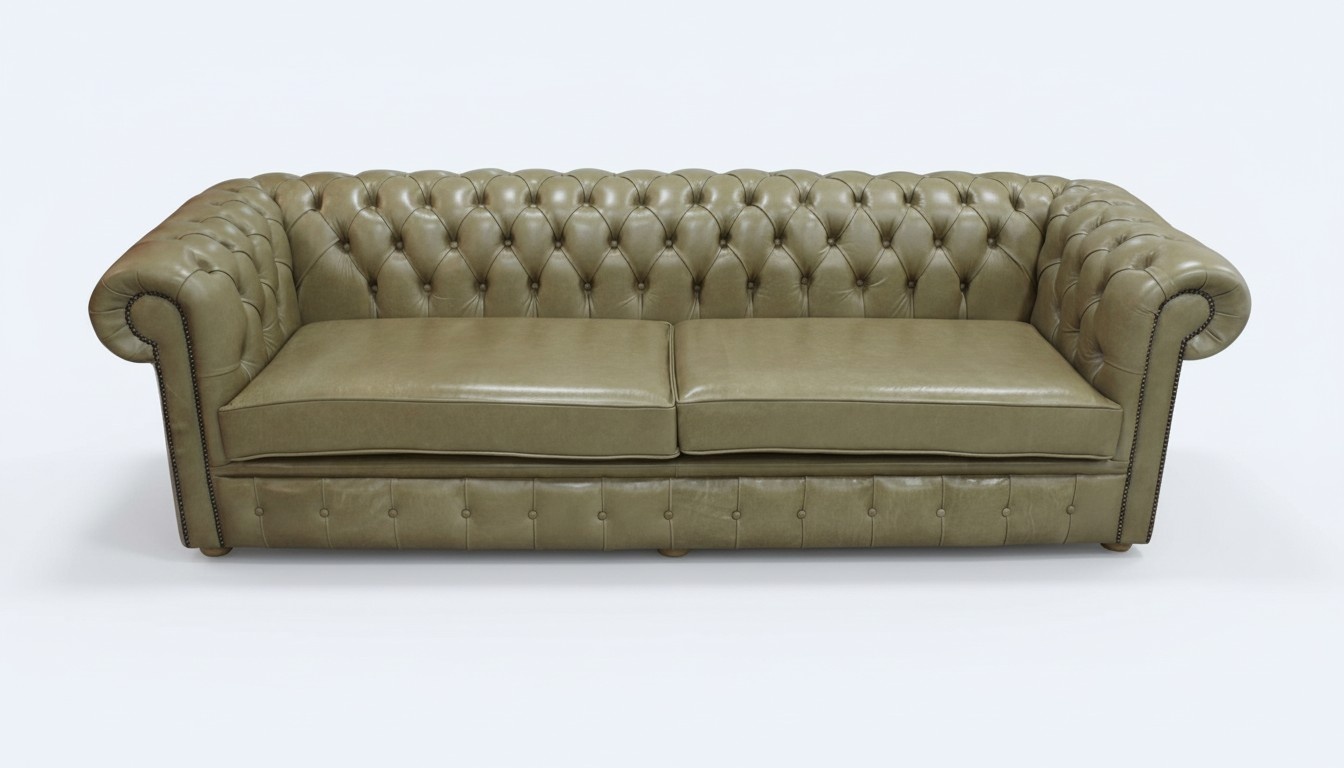 Chesterfield Design Luxus Polster Sofa Couch Sitz Garnitur Leder Textil Neu #219