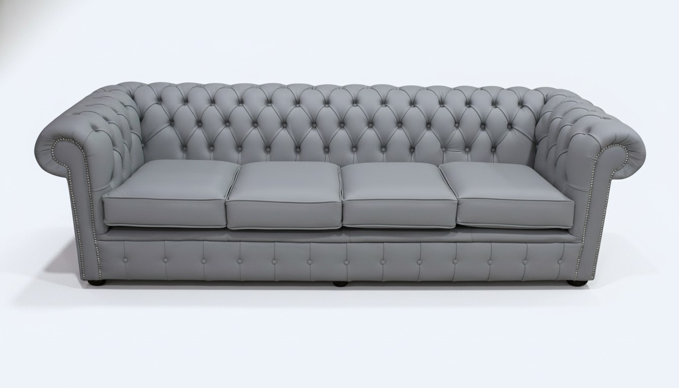 Chesterfield Design Luxus Polster Sofa Couch Sitz Garnitur Leder Textil Neu #218