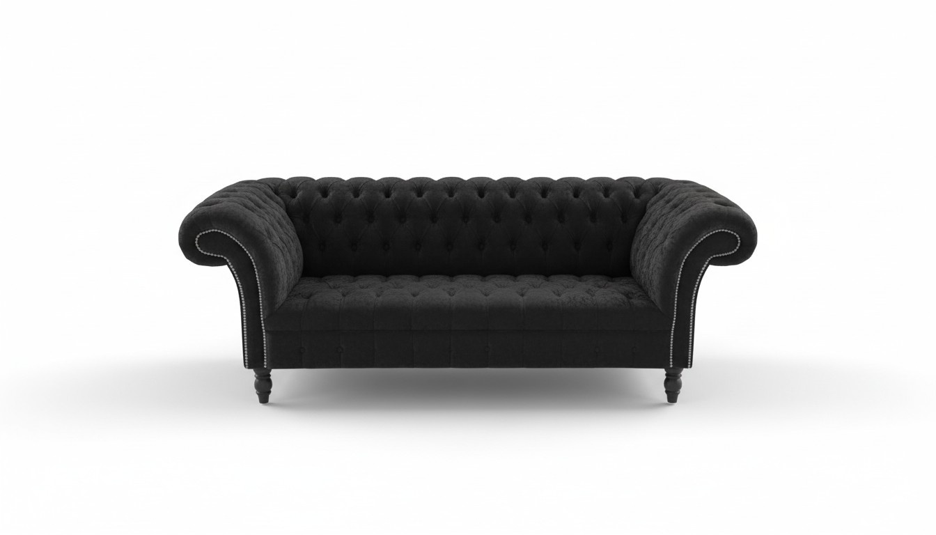 Chesterfield Design Luxus Polster Sofa Couch Sitz Garnitur Leder Neu Sofas # 205