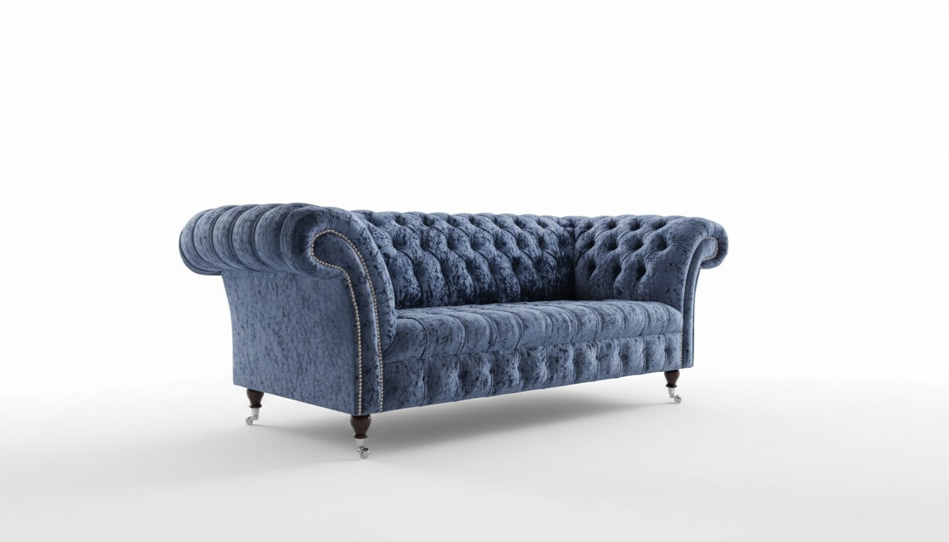 Chesterfield Design Luxus Polster Sofa Couch Sitz Garnitur Leder Neu Sofas #204