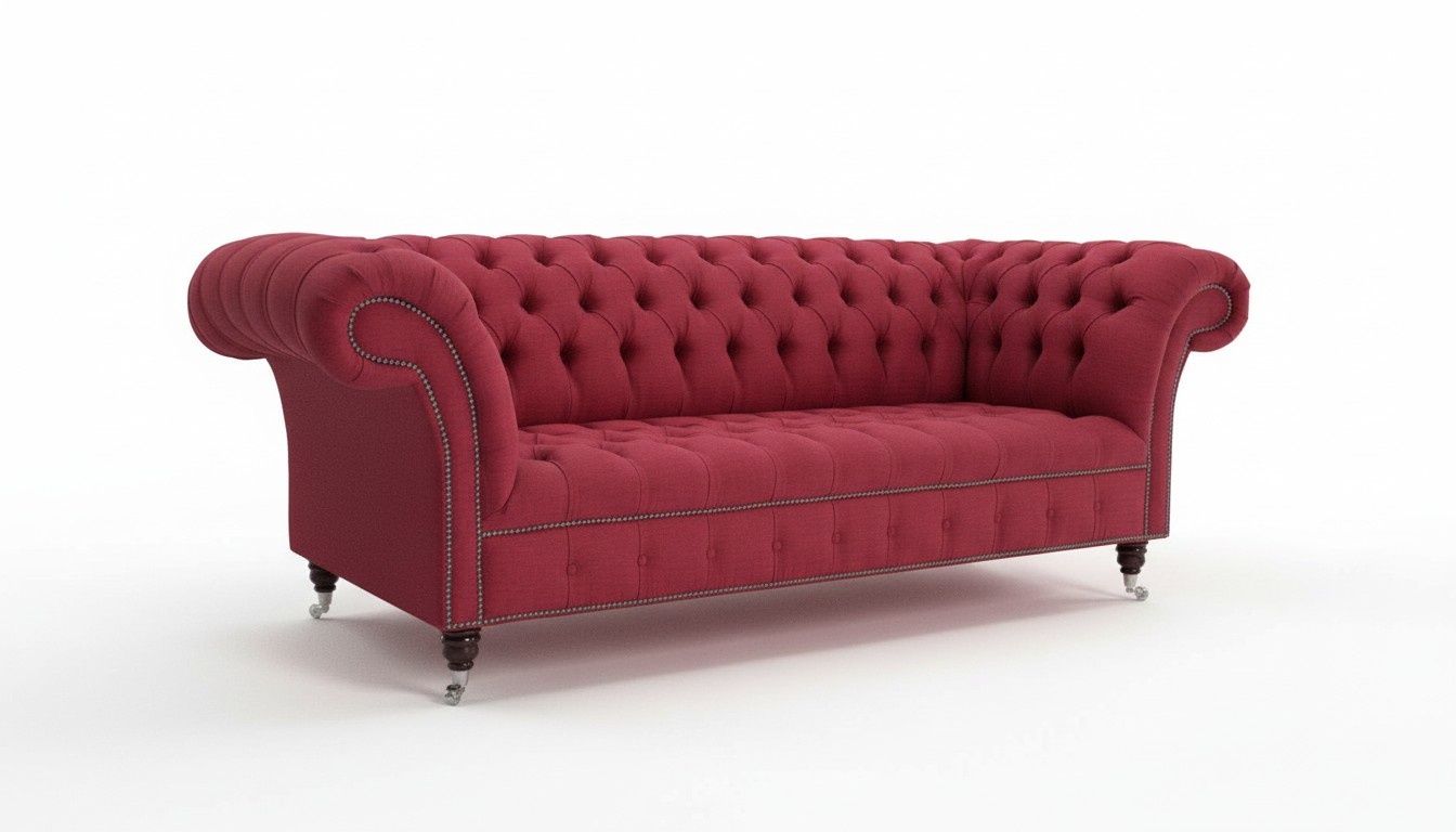 Chesterfield Design Luxus Polster Sofa Couch Sitz Garnitur Leder Neu Sofas #203