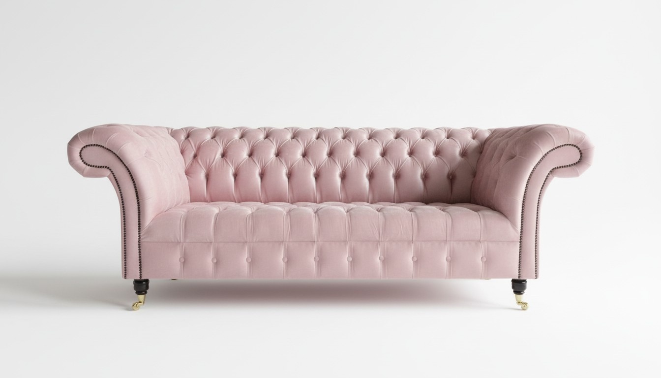 Chesterfield Design Luxus Polster Sofa Couch Sitz Garnitur Leder Textil Neu #184