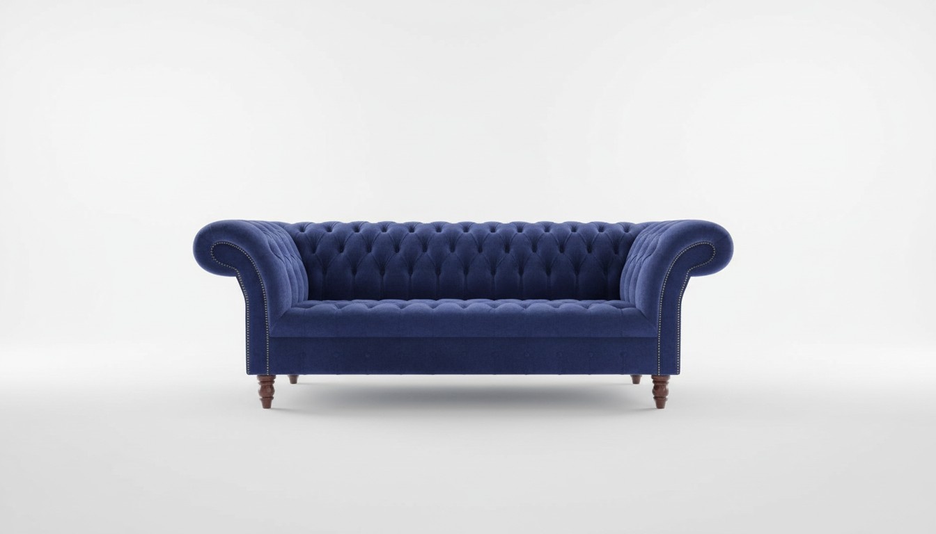 Chesterfield Design Luxus Polster Sofa Couch Sitz Garnitur Leder Textil Neu #181