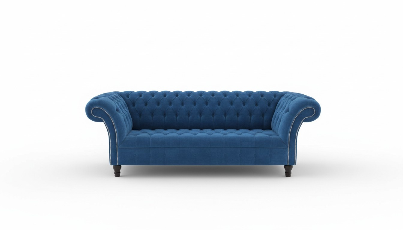 Chesterfield Design Luxus Polster Sofa Couch Sitz Garnitur Leder Textil Neu #180