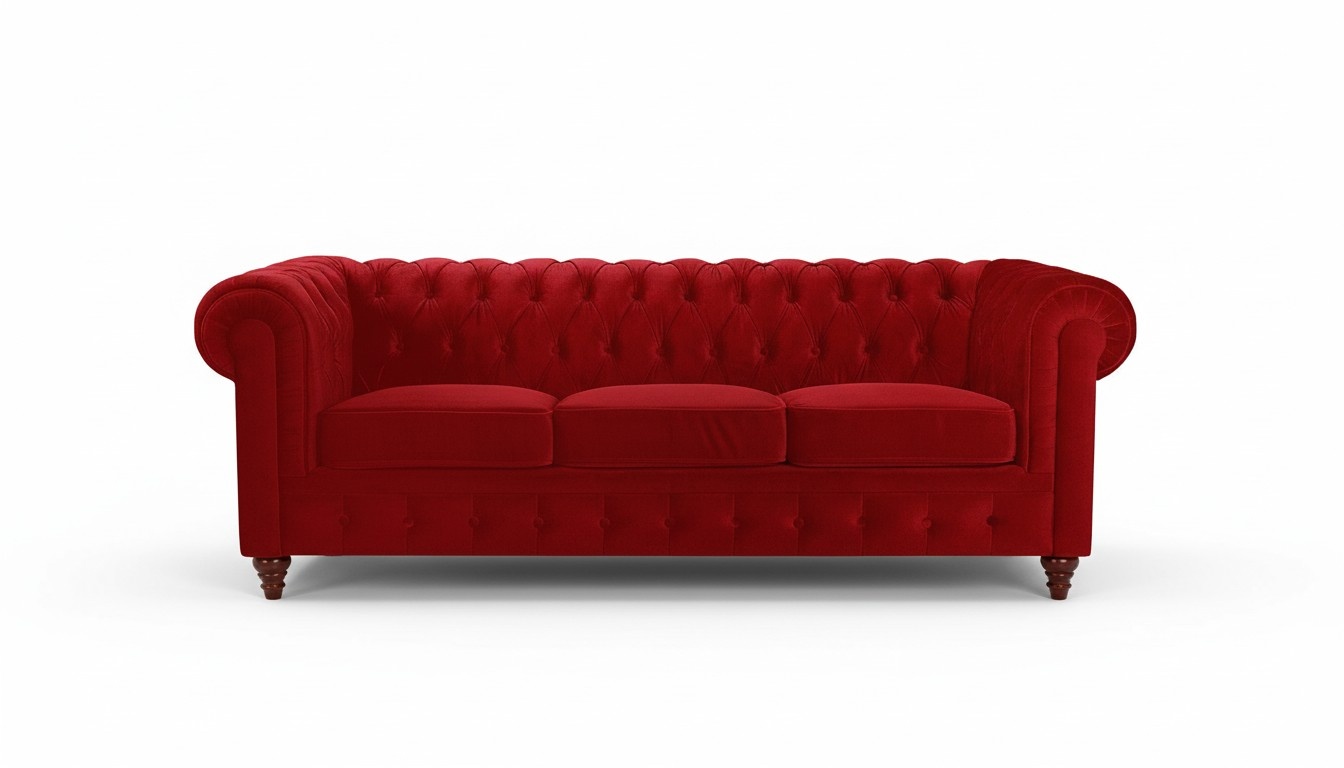 Chesterfield Design Luxus Polster Sofa Couch Sitz Garnitur Leder Textil Neu #179