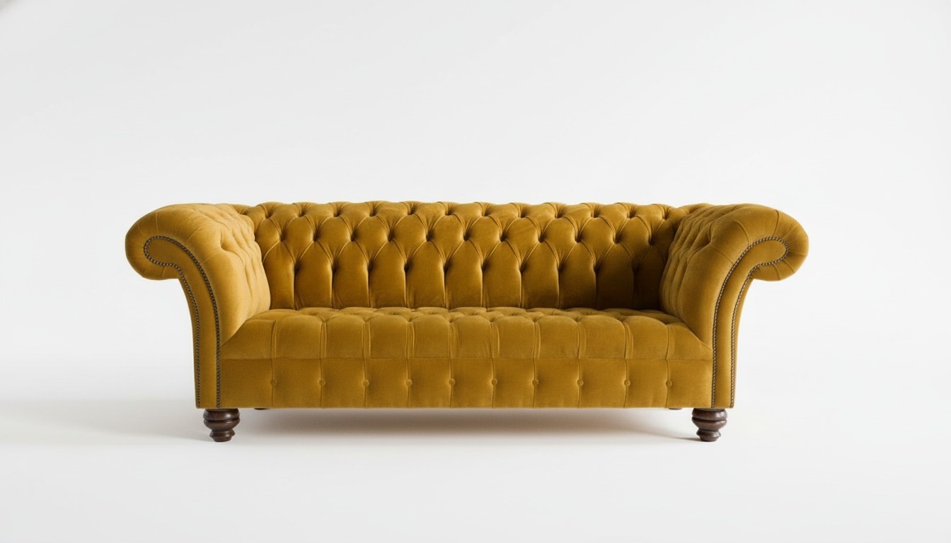 Chesterfield Design Luxus Polster Sofa Couch Sitz Garnitur Leder Textil Neu #173