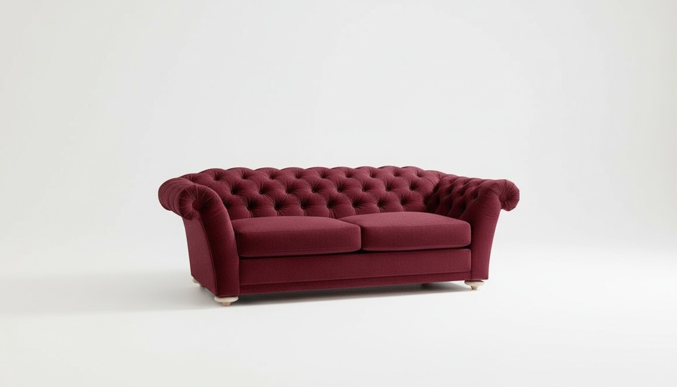 Chesterfield Design Luxus Polster Sofa Couch Sitz Garnitur Leder Textil Neu #153