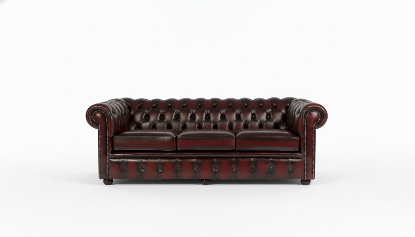 Chesterfield Design Luxus Polster Sofa Couch Sitz Garnitur Leder Textil Neu #112