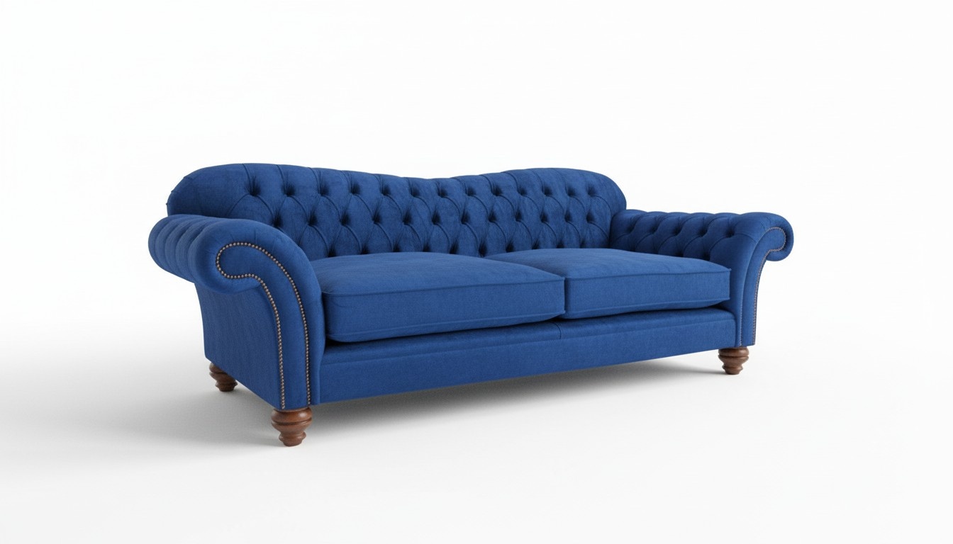 Chesterfield Design Luxus Polster Sofa Couch Sitz Garnitur Leder Textil Neu 1023