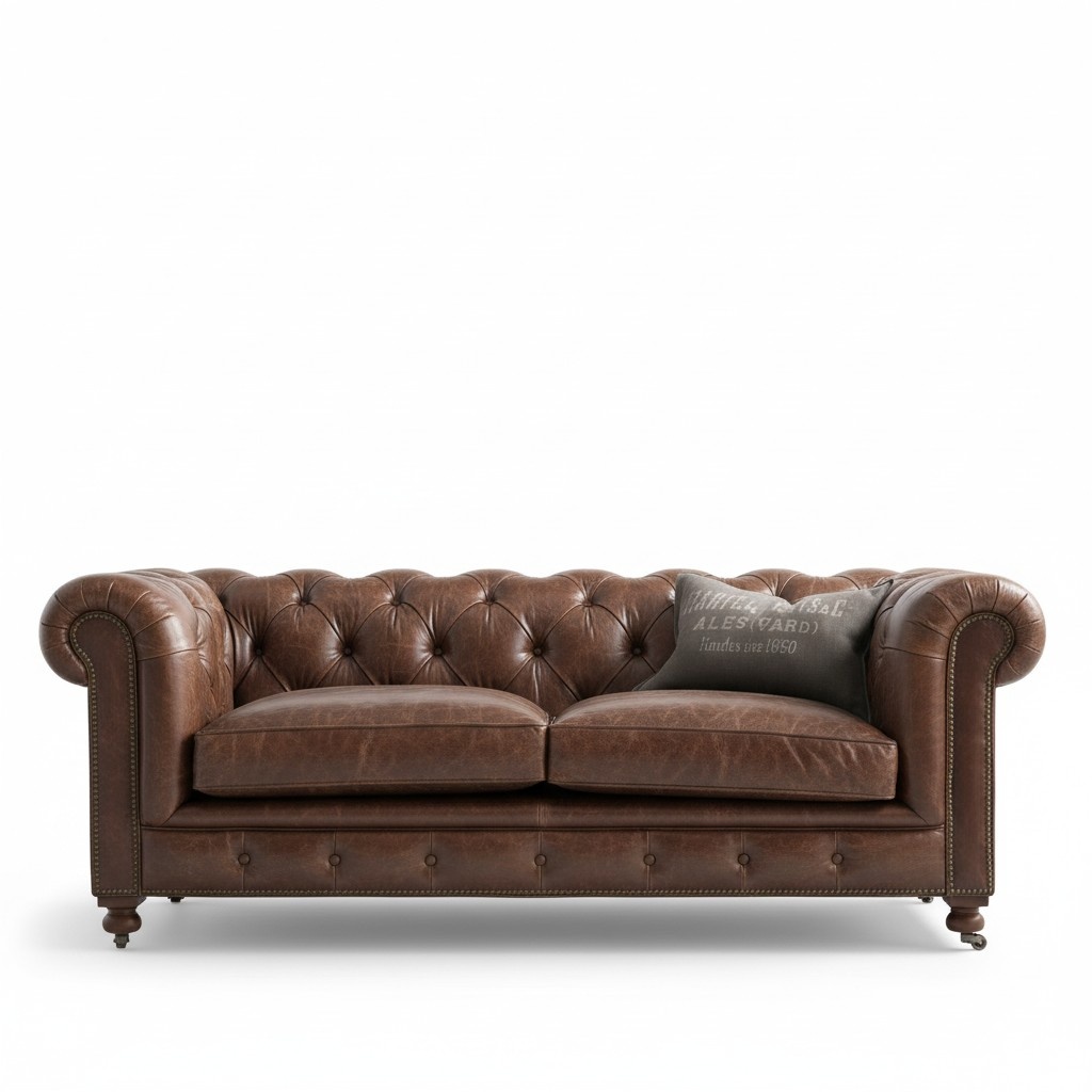 Chesterfield design luxus Sofa Polster couch garnitur Leder textil 3 Sitzer 605w