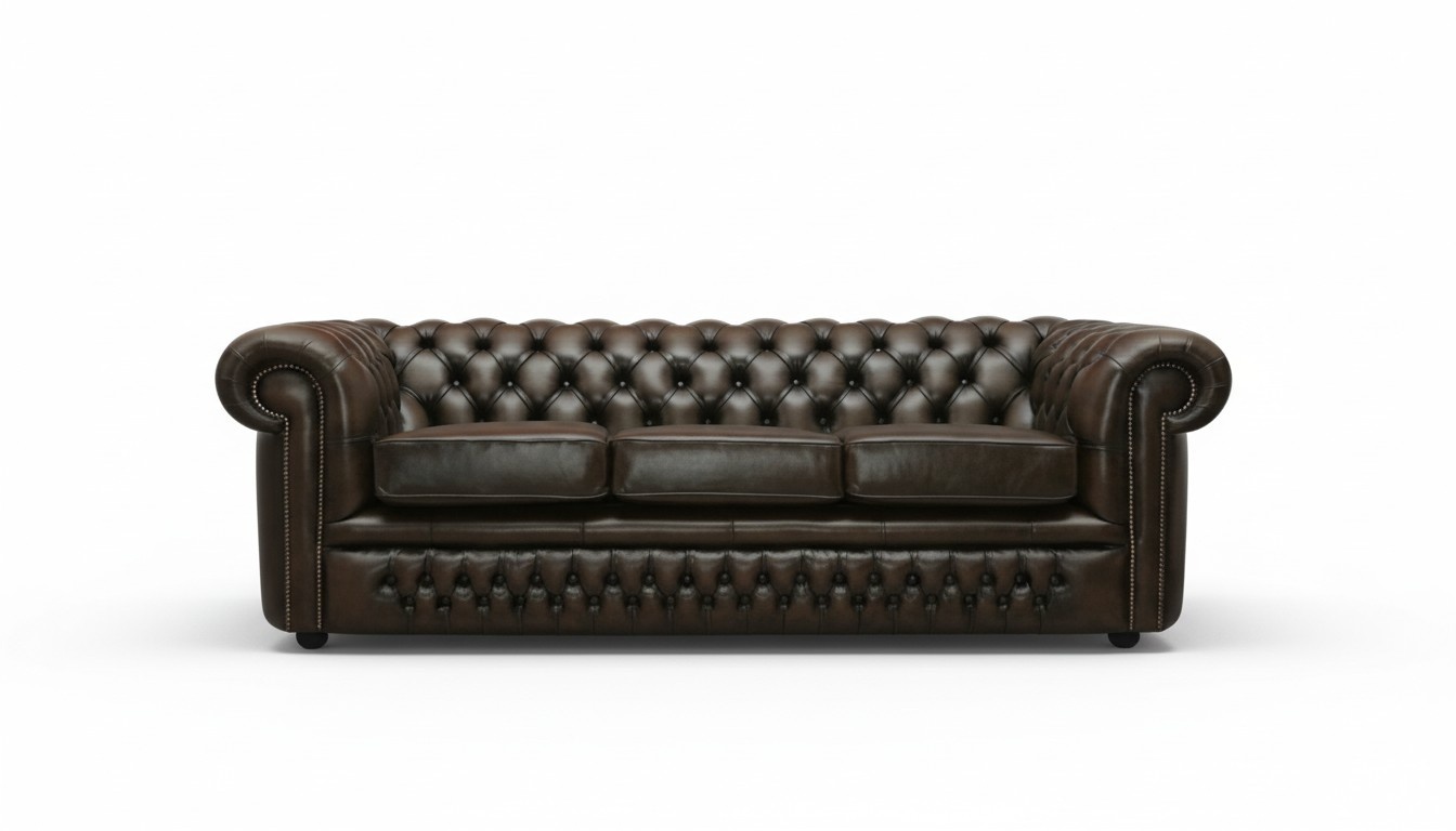 Chesterfield design luxus Sofa Polster couch garnitur Leder textil 3 Sitzer 107