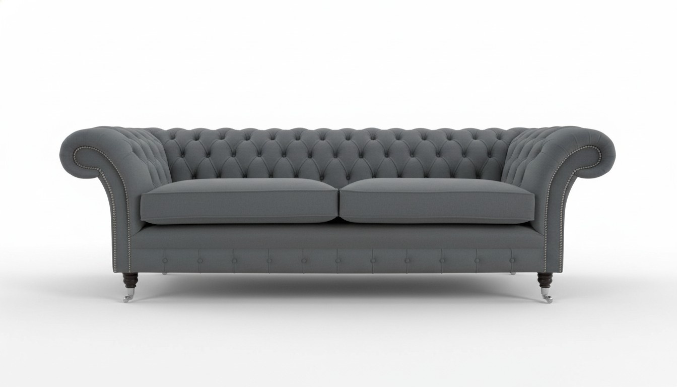 Chesterfield Design Sofa 4 Sitzer Couch Polster Luxus Klassische Textil
