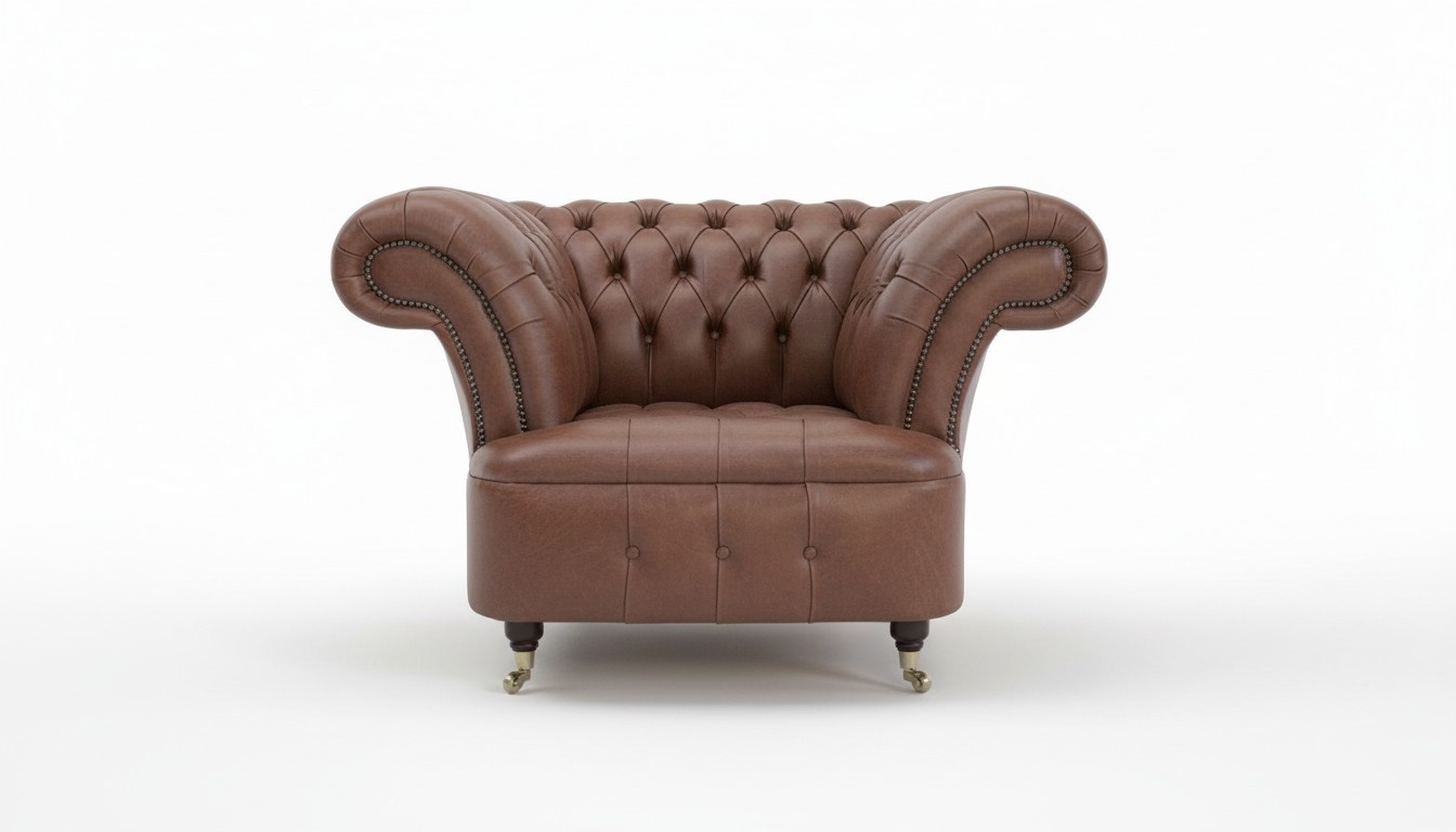 Chesterfield Design Sofa Sessel Couch Polster Luxus Textil Couchen 1 Sitzer #223