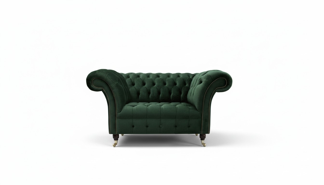 Chesterfield Design Sofa Sessel Couch Polster Luxus Textil Couchen 1 Sitzer #103