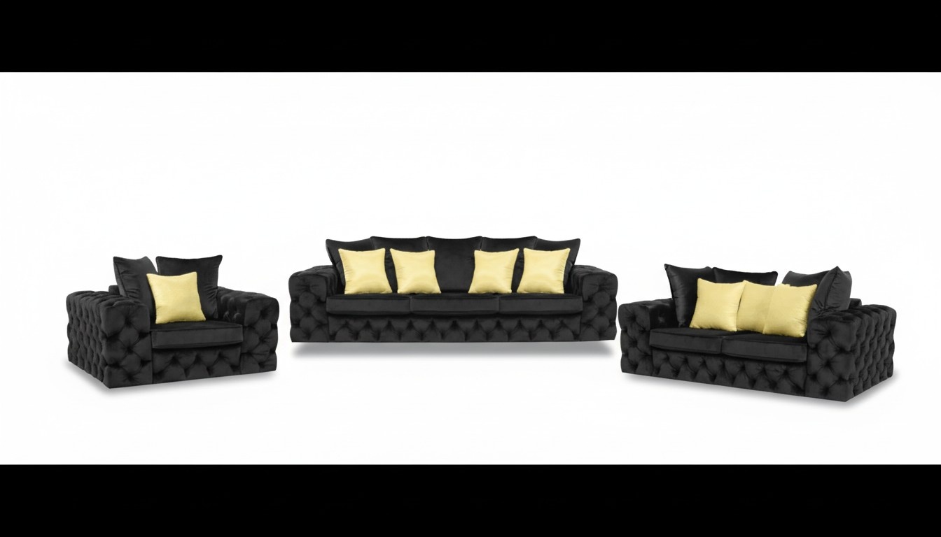 Chesterfield Design Wohnzimmer Sofagarnitur Möbel Couch 321 Sitzer