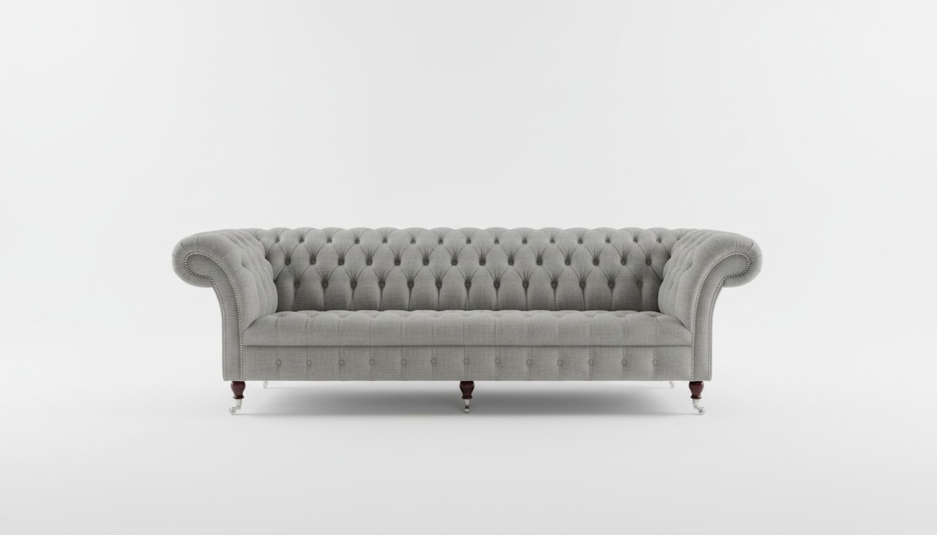 Chesterfield Designer Couch 4 Sitz Sofa Polster Textil Leder Garnitur 2016-48