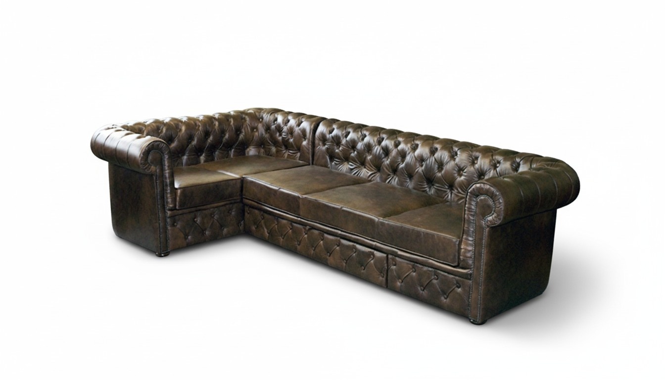 Chesterfield Ecksofa Sofa Couch Polster Eck Garnitur Ledersofa Wohnlandschaft