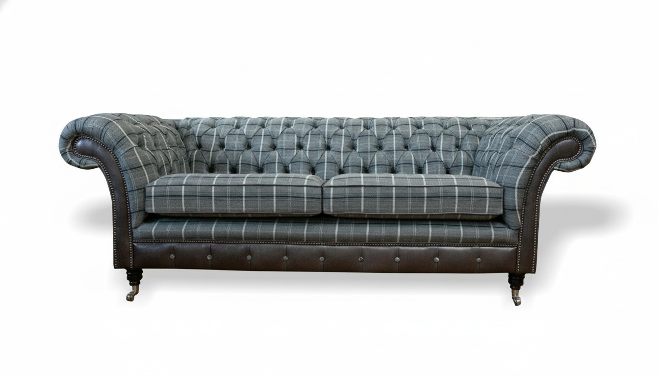 Chesterfield Grau Wohnzimmer Modern Design Couchen Sofa Neu Kreative