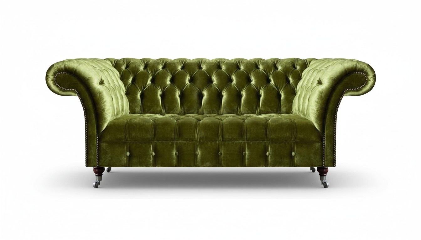 Chesterfield Grün Wohnzimmer Möbel Sofa Dreisitzer Couch Polstermöbel