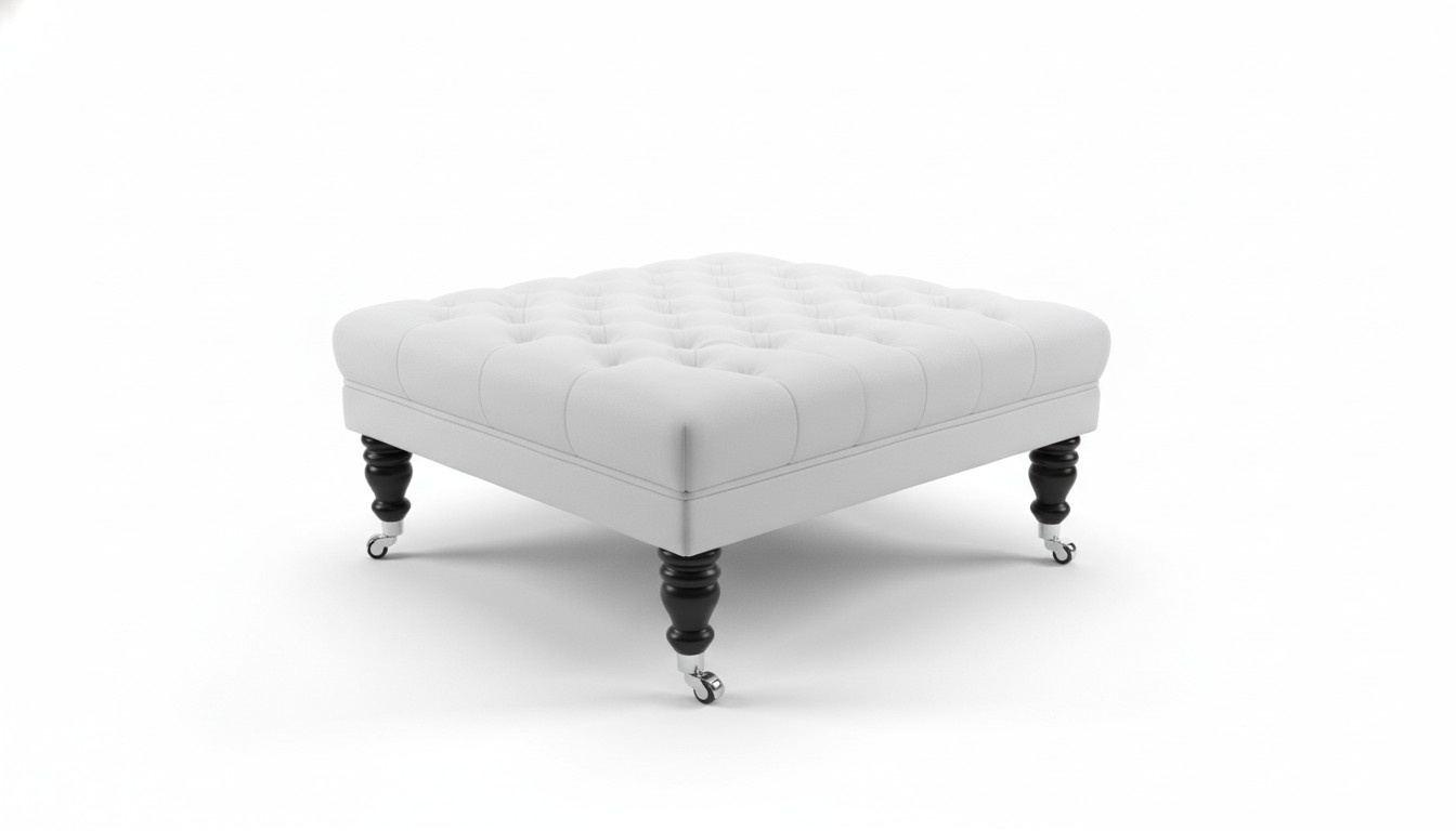 Chesterfield Hocker Pouf XXL Fußhocker Beistellhocker Designer Ottomane Chaise