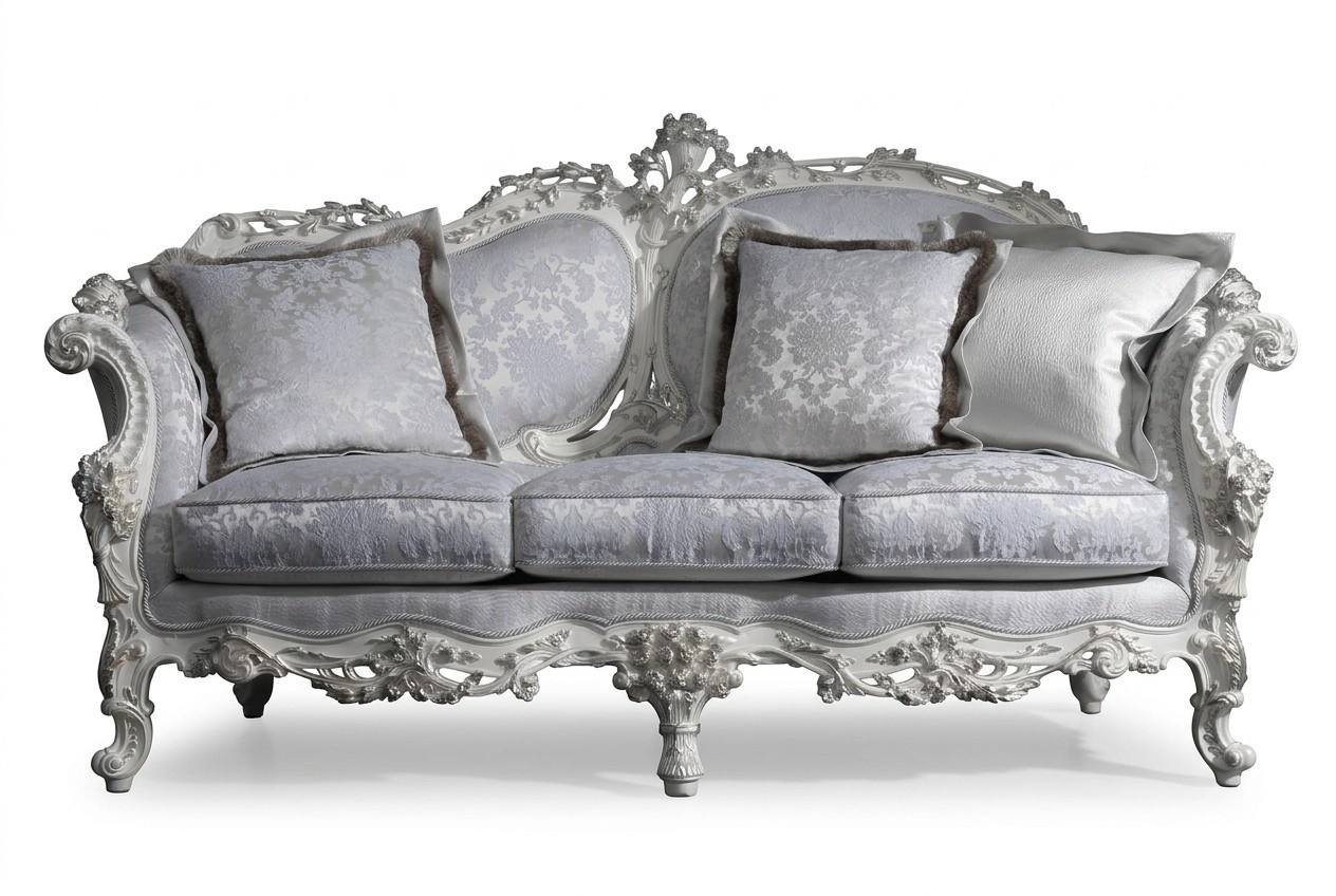 Chesterfield Klassischer Dreisitzer Sofa Wohnlandschaft Textilsofa 3 Sitz Couch