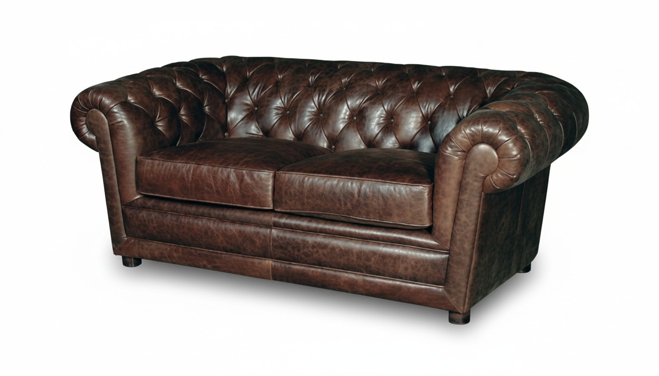 Chesterfield Kunstleder Polster Sofa 2 Sitzer Luxus Couch Klassische Sofa