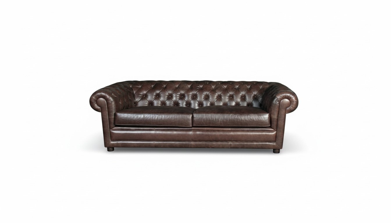 Chesterfield Ledersofa Braune Wohnzimmer Ledercouch Sofa Polster Sitz