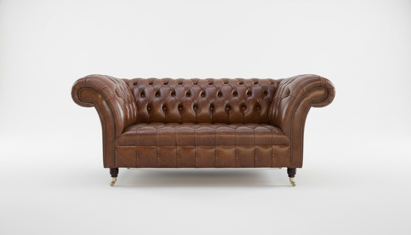 Chesterfield Ledersofa Sofa Couch Polster 2 Sitzer designer Textil Sofas