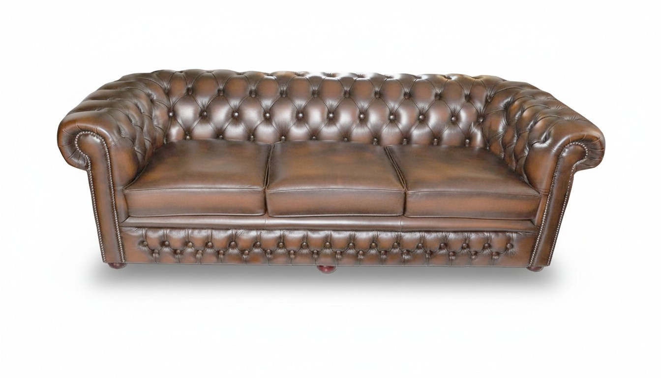 Chesterfield Ledersofa Sofagarnitur Sitz Polster Couch Garnitur 3+2+1 BIRMINGHAM