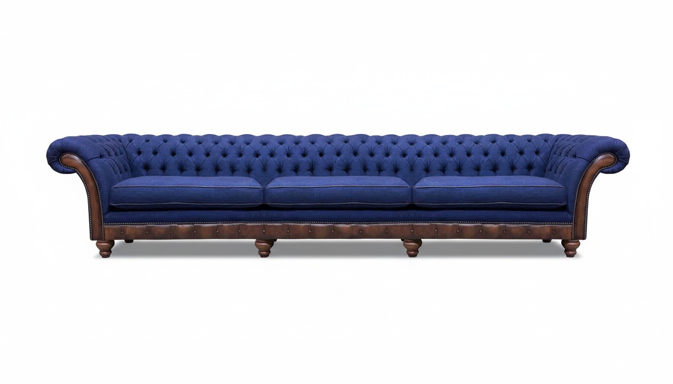 Chesterfield Luxuriöses Dreisitzer Sofa Moderne Couch Stoffsofas Möbel