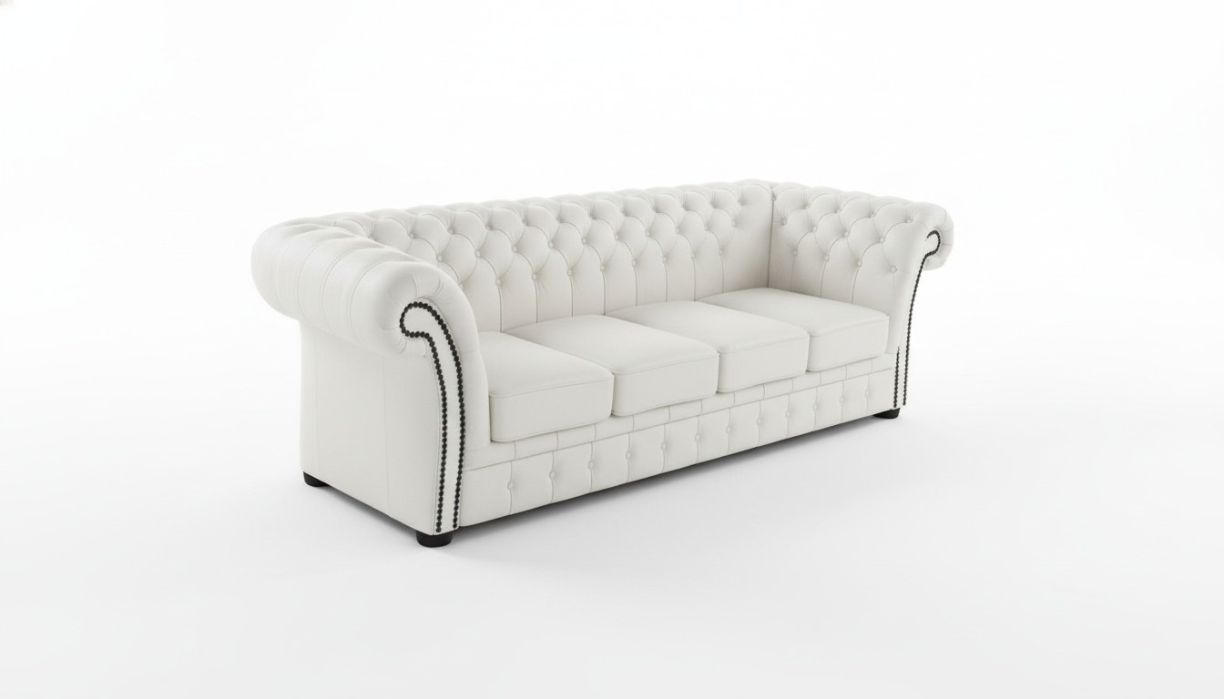 Chesterfield Luxus Couch Sofa mit Kristallsteinen Vollleder Polster Garnitur NEU