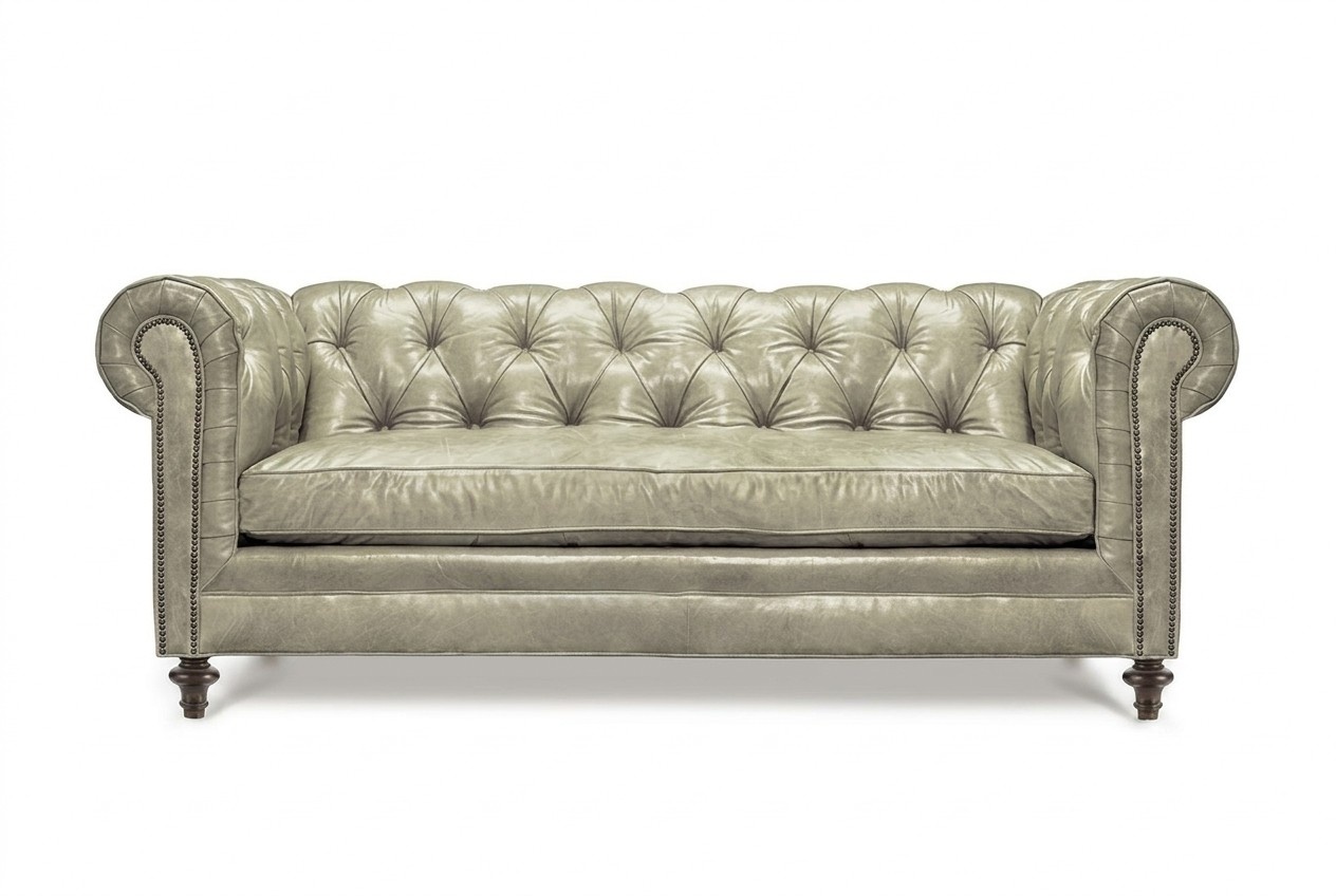 Chesterfield Luxus Sofa Couch Polster Sitz Leder Garnitur 321 Sitzer Couchen